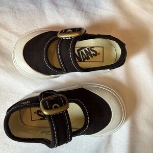 Vans Toddler Mary Jane's - Black and White Sneakers